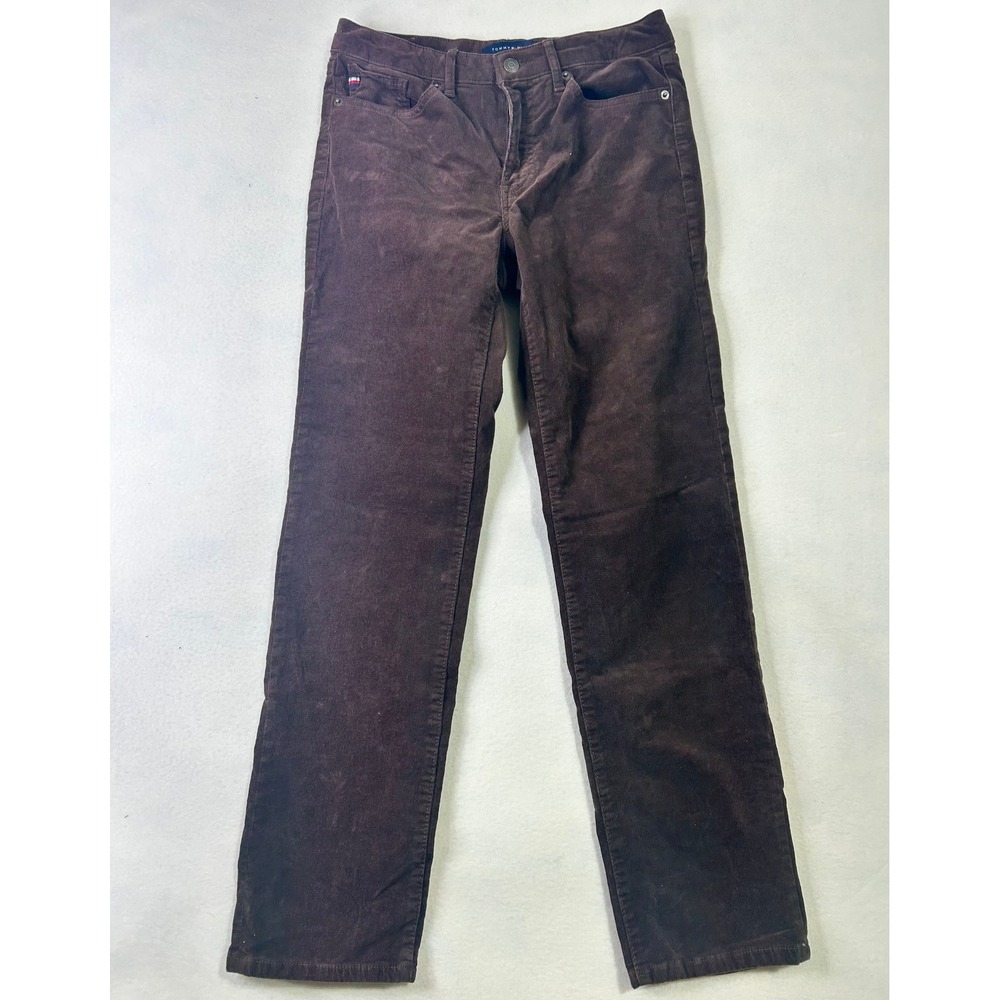 Tommy Hilfiger Womens Size 6 Chocolate Brown‎ Corduroy Straight Leg Pants Cotton